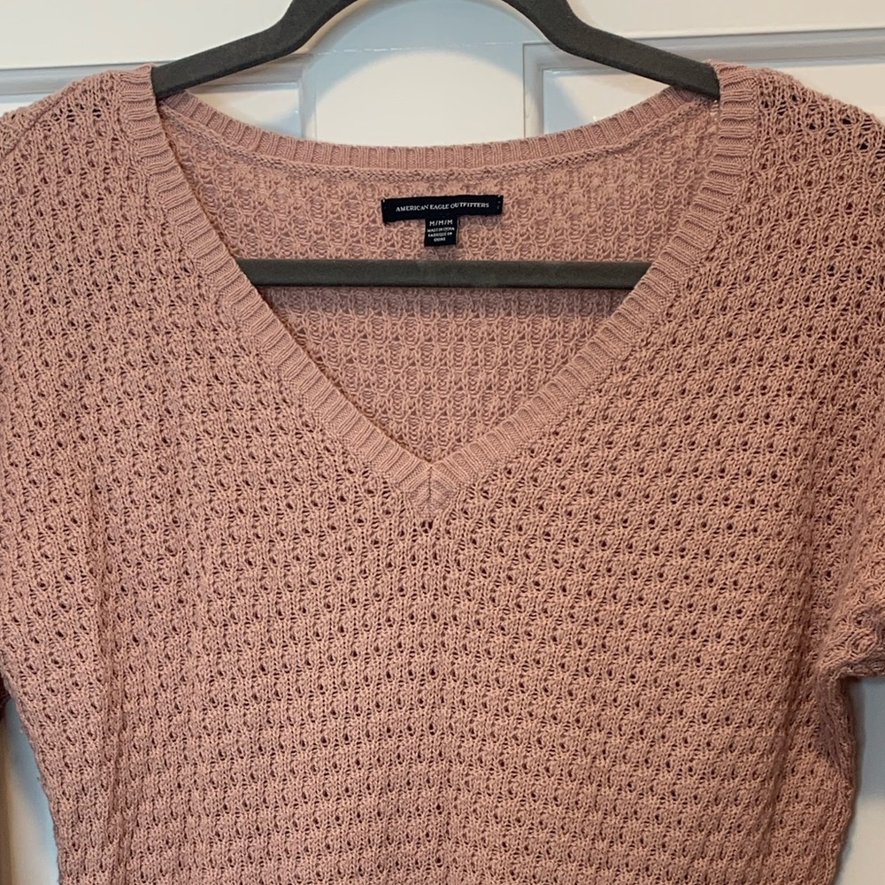 Blush American Eagle Outfitters Fall Knit Sweater Size M